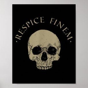 Stoic Philosophy Respice Finem Skull Stoicism Quot Poster