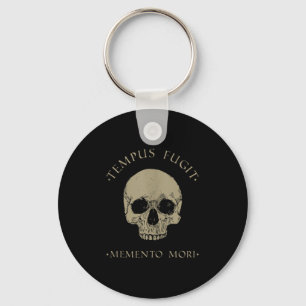 Stoic Philosophy Tempus Fugit Memento Mori Skull S Key Ring