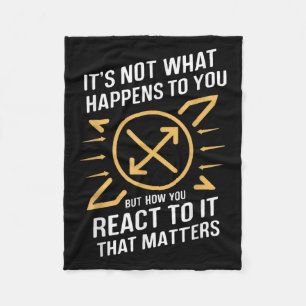 Stoic Phrase Stoicism Philosoper Quote Cool Motiva Fleece Blanket