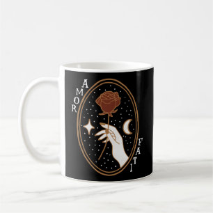 Stoic Quote Amor Fati Gold Coffee Mug