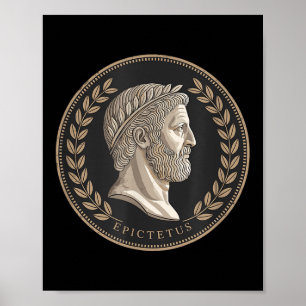 Stoic Roman Epictetus Bust  Poster