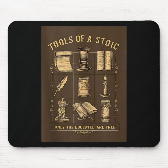 Stoic Stoicism Philosophy Quotes Virtue Wisdom Sel Mouse Mat (Front)