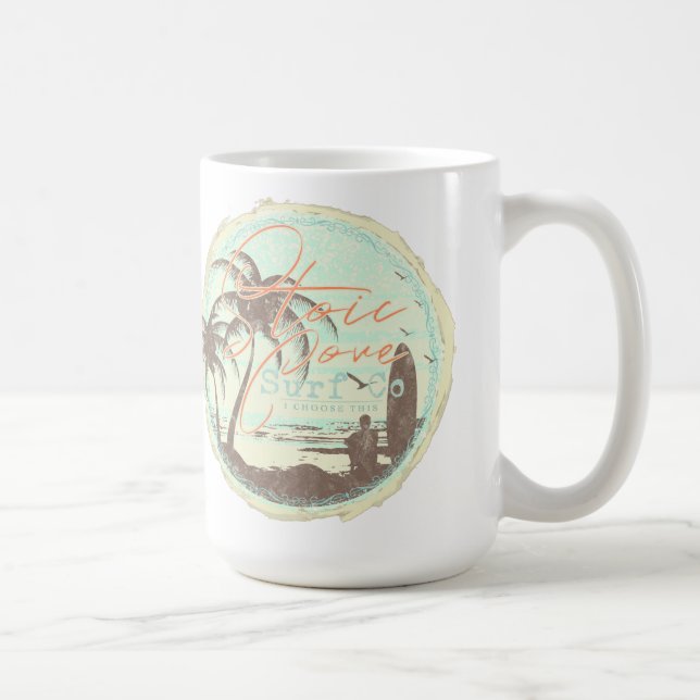 Stoic Surf Beach Ocean Palm Trees - Mug (Right)