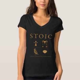 Stoic virtues courage, wisdom, temperance, justice T-Shirt