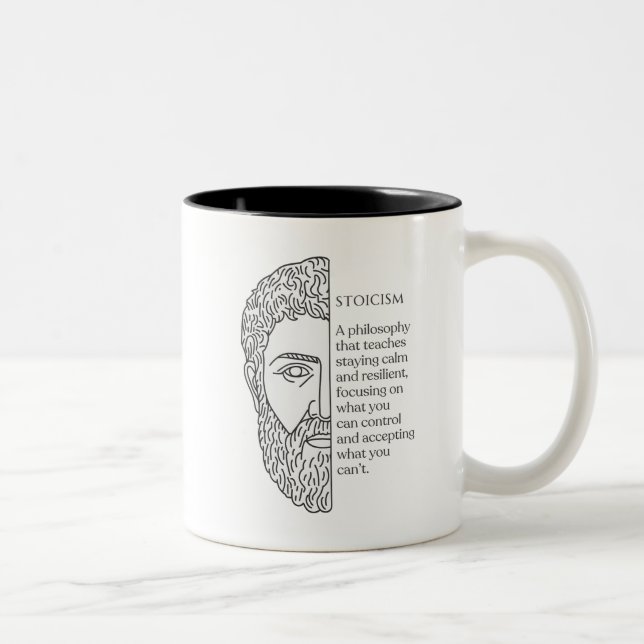 Stoicism Definition  Two-Tone Coffee Mug (Right)