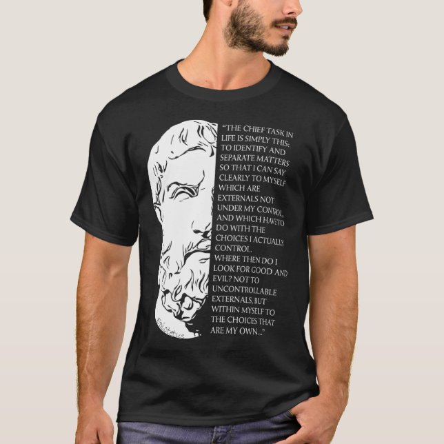 Stoicism Epictetus Stoic Philosophy Quote Life Tas T-Shirt (Front)