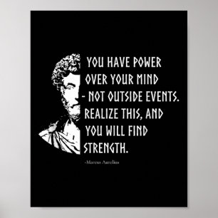 Stoicism Stoic Philosophy Quotes Marcus Aurelius Poster