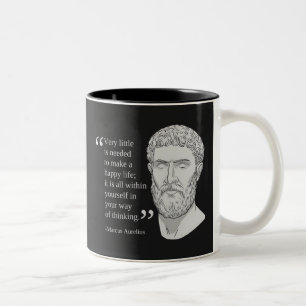 Stoicism Very Little Is Needed To Make A Happy Two-Tone Coffee Mug