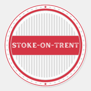 Stoke-on-Trent City Pride Emblem English Identity Classic Round Sticker