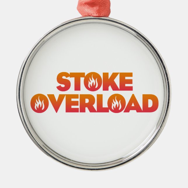 Stoke Overload Flames Metal Tree Decoration (Front)