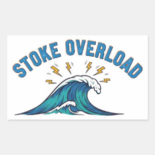 Stoke Overload Wave Rectangular Sticker