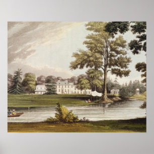 Stoke Place, from Ackermann's 'Repository of Arts' Poster