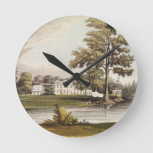 Stoke Place, from Ackermann's 'Repository of Arts' Round Clock