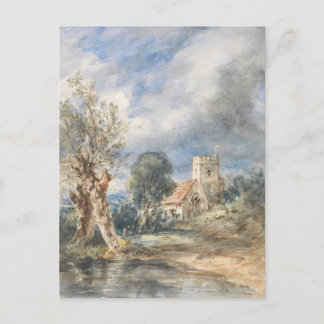 Stoke Poges Church (1834) John Constable Postcard