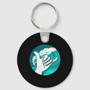 Stoked Hand Surfing Key Ring
