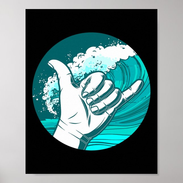 Stoked Hand Surfing  Poster (Front)