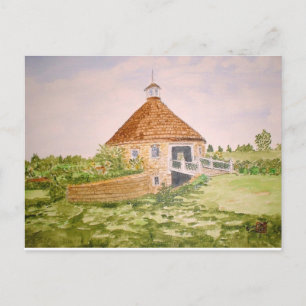 stokes baird round barn postcard