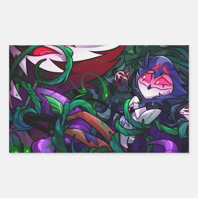 Stolas Halloween Slasher | Helluva Boss |  Rectangular Sticker (Front)