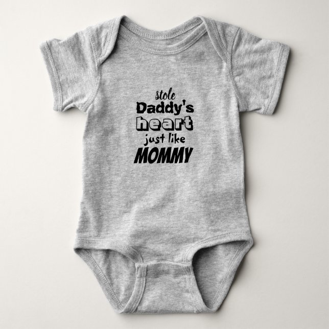 Stole Daddy's Heart...... Baby Bodysuit (Front)