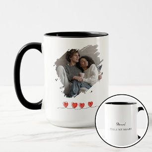 Stole My Heart Valentine's Day Photo Personalized Mug