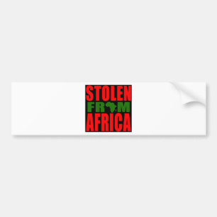 Stolen from Africa - Red Black and Green Flag Bumper Sticker