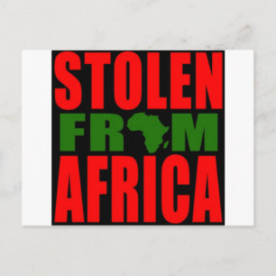 Stolen from Africa - Red Black and Green Flag Postcard