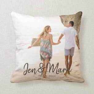 Stolen Photo. Name and Year Typography. Cushion