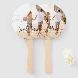 Stolen Photo. Name and Year Typography. Hand Fan