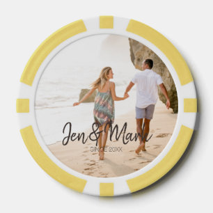 Stolen Photo. Name and Year Typography. Poker Chips