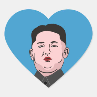 Stolid Kim Jong-un Heart Sticker