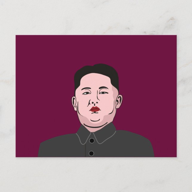 Stolid Kim Jong-un Postcard (Front)
