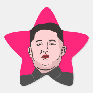 Stolid Kim Jong-un Star Sticker