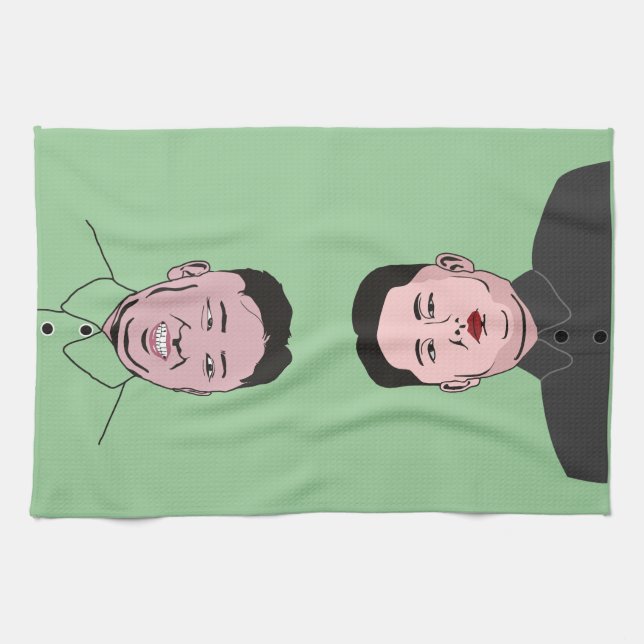 Stolid Kim Jong-un Tea Towel (Horizontal)