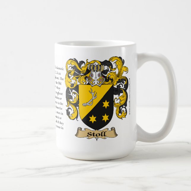 Stoll, the Origin, the Meaning and the Crest Coffee Mug (Right)
