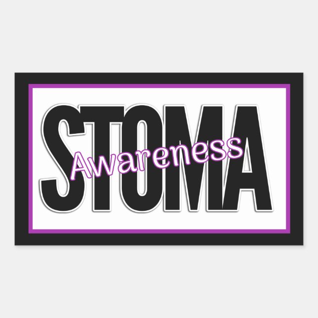 Stoma Awareness Rectangular Sticker (Front)