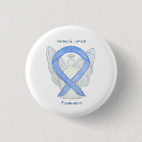 Stomach Cancer Angel Awareness Ribbon Custom Pin