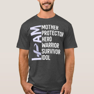 Stomach Cancer Awareness I Am Mother Hero Warrior T-Shirt