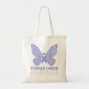 Stomach Cancer Awareness Month Periwinkle Ribbon Tote Bag
