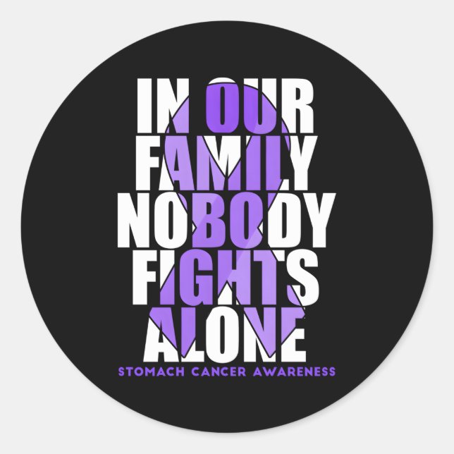 Stomach Cancer Awareness Month Supporter Fighter Classic Round Sticker (Front)