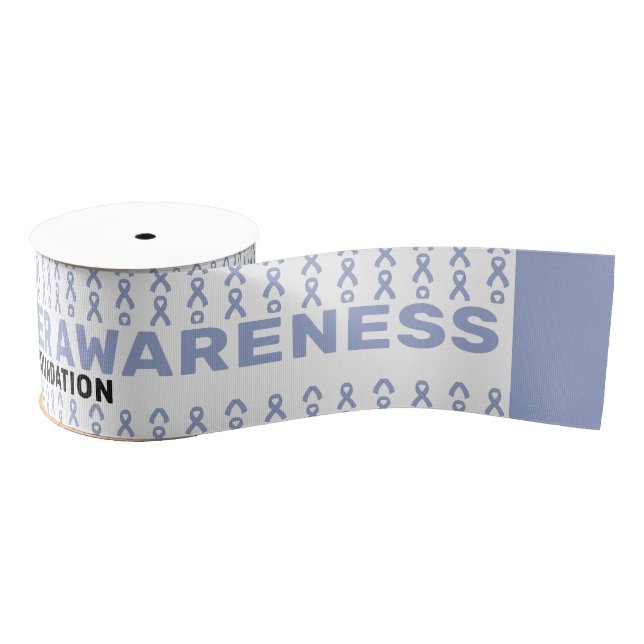 Stomach Cancer Awareness Pattern Ribbon Grosgrain Ribbon (Spool)