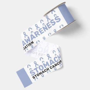 Stomach Cancer Awareness Pattern Ribbon Grosgrain Ribbon
