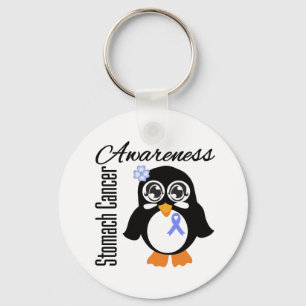 Stomach Cancer Awareness Penguin Key Ring