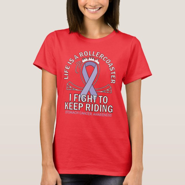 Stomach cancer awareness periwinkle blue T-Shirt (Front)