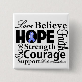 Stomach Cancer Collage of Hope 15 Cm Square Badge