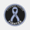 Stomach Cancer Fighter Ribbon Black Round Sticker