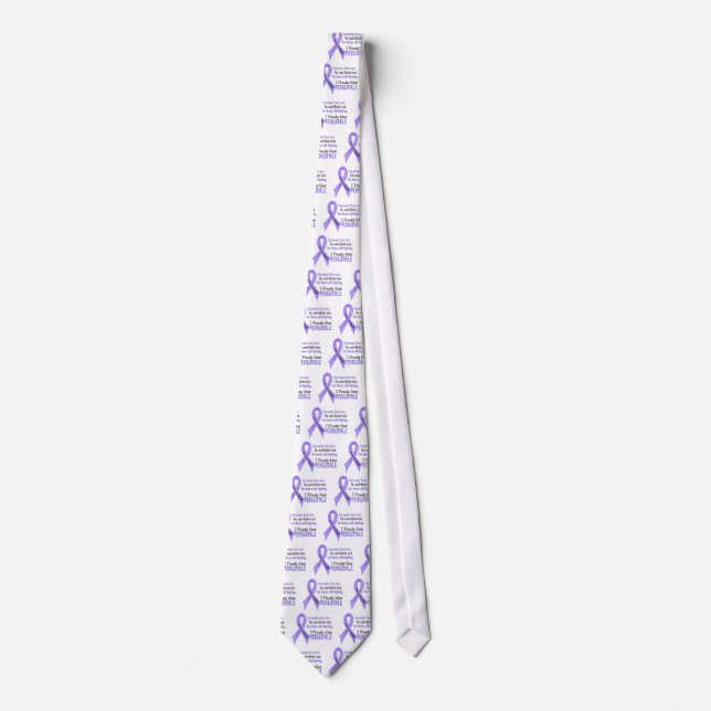 Stomach Cancer I Proudly Wear Periwinkle 1 Tie (Front)