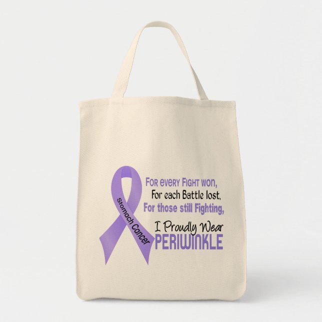 Stomach Cancer I Proudly Wear Periwinkle 1 Tote Bag (Front)