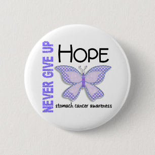 Stomach Cancer Never Give Up Hope Butterfly 4.1 6 Cm Round Badge