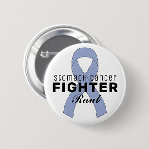 Stomach Cancer Ribbon White Button