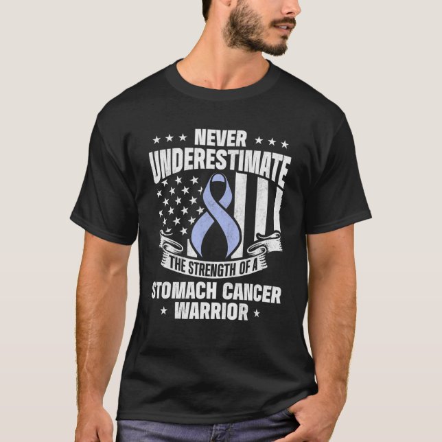Stomach Cancer Survivor Fight Power Warrior T-Shirt (Front)